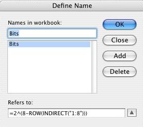 Define Name dialog